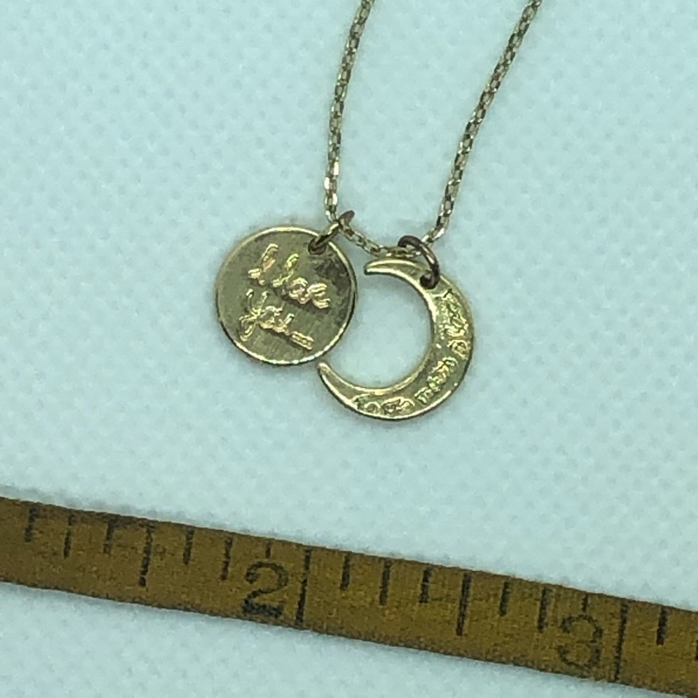 Dainty Gold color charm necklace